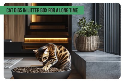 Cat Digs in Litter Box for a Long Time - Paco & Pepper